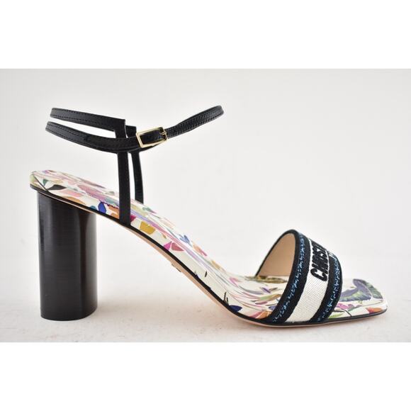 Dior TDJ Fantastica Black Blue Dway Heeled Sandal Ankle Strap Heel Pump 39.5 - Picture 2 of 14